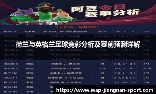 荷兰与英格兰足球竞彩分析及赛前预测详解